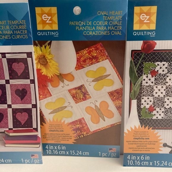 4 Simplicity EZ Quilting Template Stencils Fabric Paper Crafts Scrapbook - Picture 4 of 13